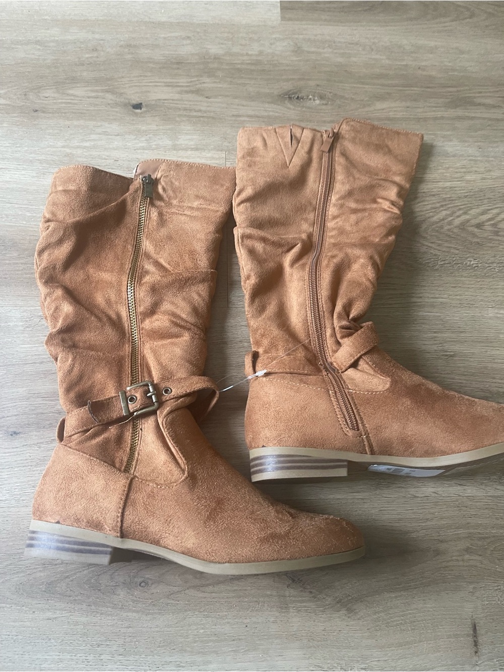 New Classic Women's Mid-Calf Buckle Boots - Tan